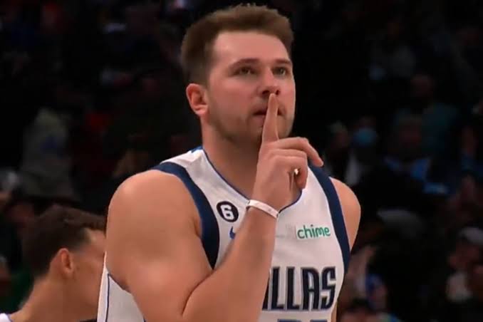 Doncic loses his head after a decisive three-pointer... and.... I didn't know what I...