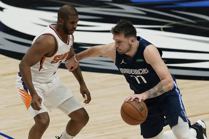 Doncic loses his head after a decisive three-pointer... and.... I didn't know what I...